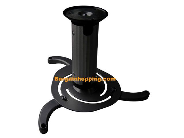 Projector Ceiling Mount Bracket (Max 22Lbs) - BLACK - Click Image to Close
